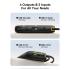 Baseus Qpow 3 Digital Display Power Bank with 2 Built-in USB-C Cables 10000mAh 45W Cosmic - Black
